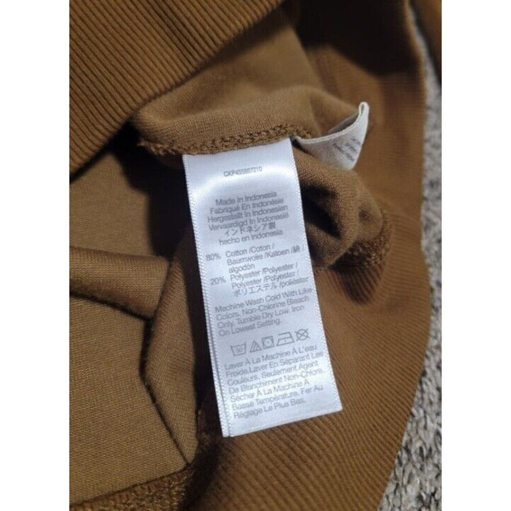 Madewell MWL Velour Velvet Half-Zip Sweatshirt Dried Cedar Brown Size Small - Picture 8 of 8